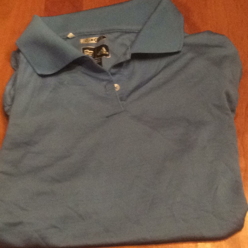 Woman's large wedge wood blue golf shirt